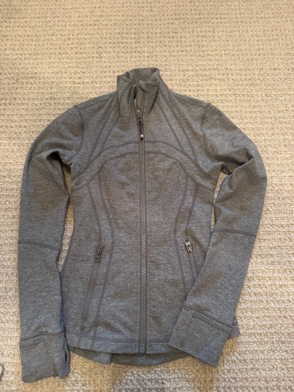 Lululemon light grey size 2 define zip up jacket.